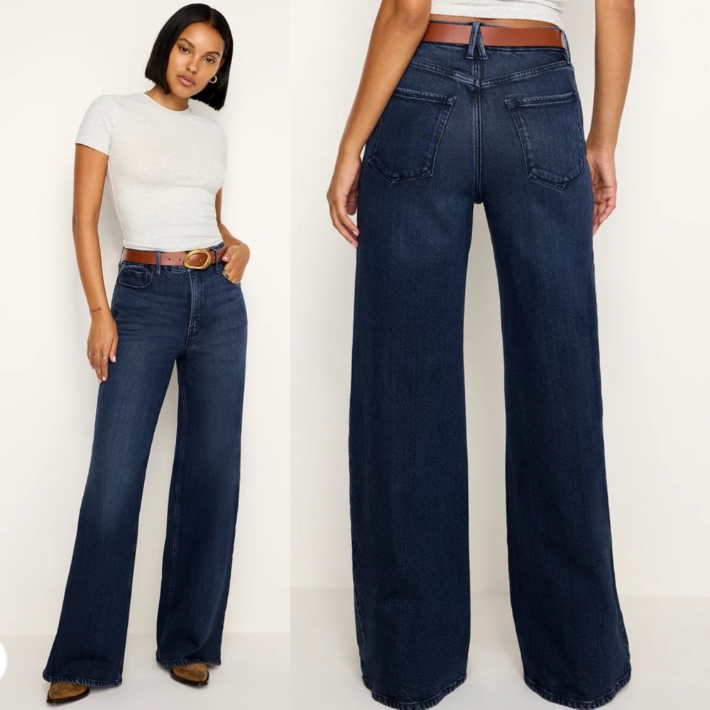 GOOD AMERICAN NWT Good Skate Wide leg Jeans size 12/31 High Rise
